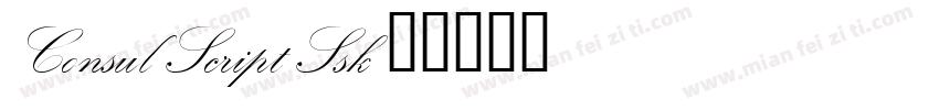 Consul Script Ssk字体转换